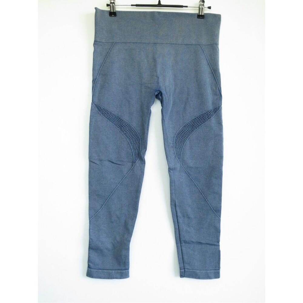 Seam-Detail Slate Blue Active Leggings
